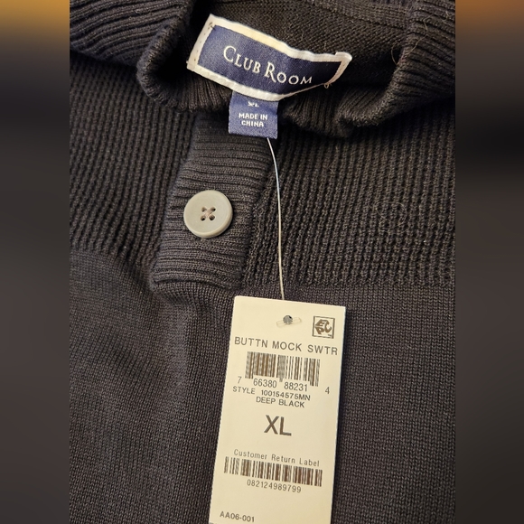 NWT Mens black sweater XL - Picture 2 of 4